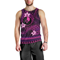 FSM Yap State Men Tank Top Tribal Pattern Pink Version LT01 - Polynesian Pride