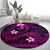 FSM Yap State Round Carpet Tribal Pattern Pink Version LT01 - Polynesian Pride