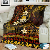 FSM Culture Day Blanket Tribal Pattern Gold Version LT01 - Polynesian Pride