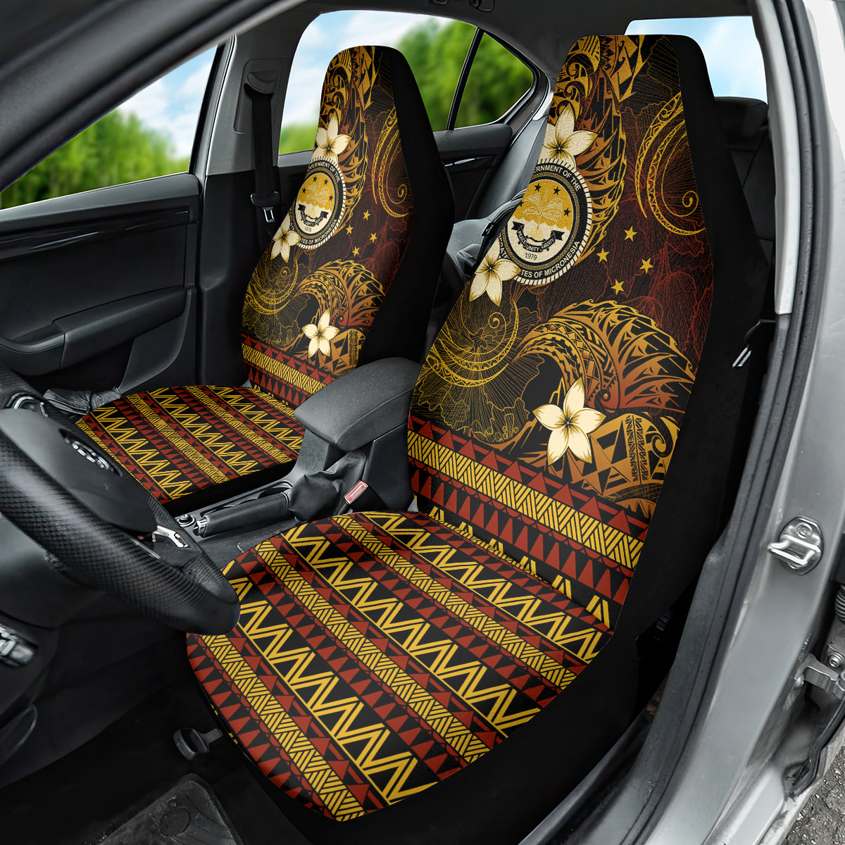 FSM Culture Day Car Seat Cover Tribal Pattern Gold Version LT01 - Polynesian Pride