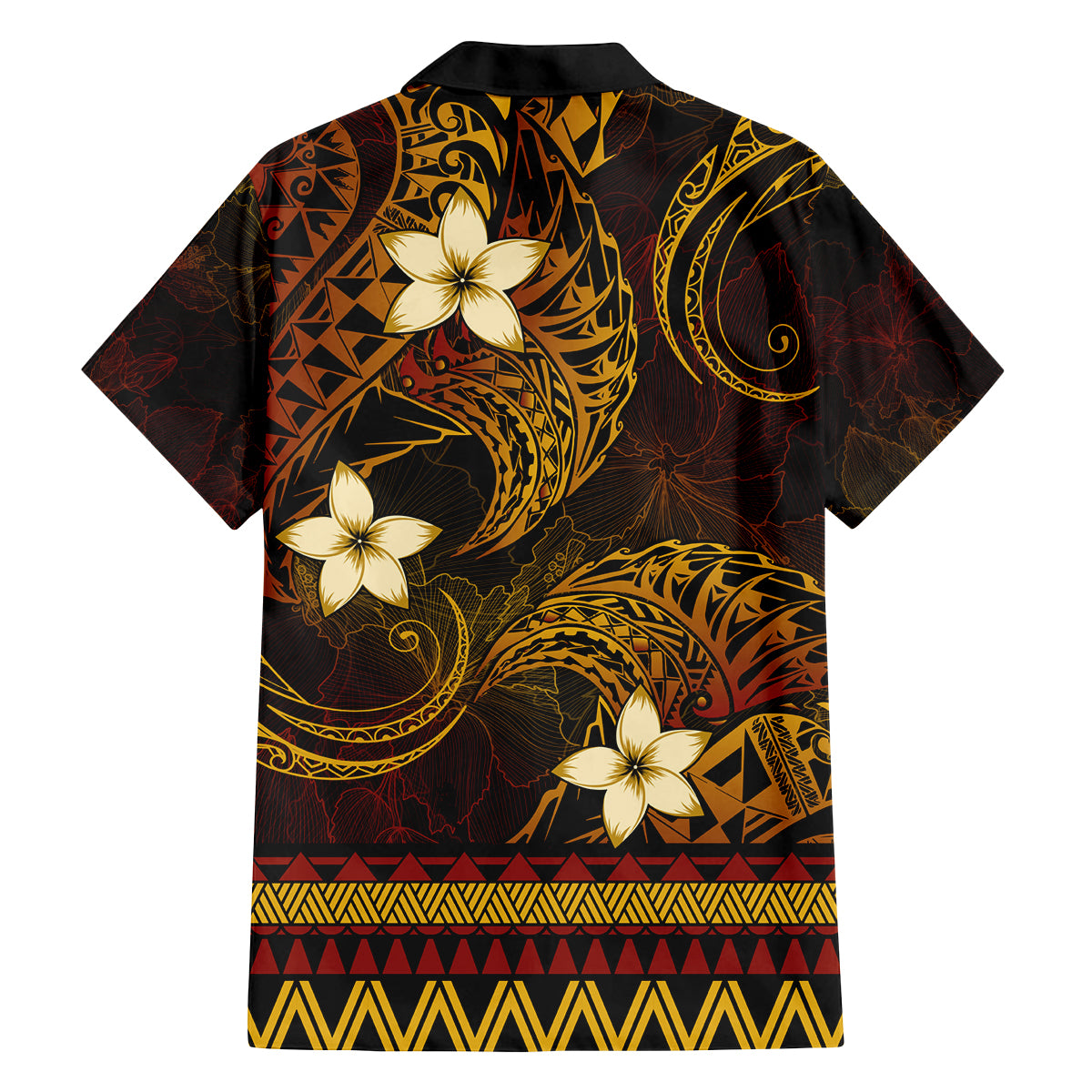 FSM Culture Day Family Matching Off Shoulder Short Dress and Hawaiian Shirt Tribal Pattern Gold Version LT01 - Polynesian Pride