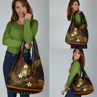 FSM Culture Day Grocery Bag Tribal Pattern Gold Version LT01 - Polynesian Pride