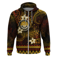 FSM Culture Day Hoodie Tribal Pattern Gold Version LT01 Zip Hoodie Gold - Polynesian Pride