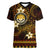 FSM Culture Day Women V Neck T Shirt Tribal Pattern Gold Version LT01 Female Gold - Polynesian Pride