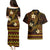 FSM Chuuk State Couples Matching Puletasi and Hawaiian Shirt Tribal Pattern Gold Version LT01 - Polynesian Pride