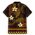 FSM Chuuk State Family Matching Mermaid Dress and Hawaiian Shirt Tribal Pattern Gold Version LT01 - Polynesian Pride