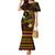 FSM Chuuk State Family Matching Mermaid Dress and Hawaiian Shirt Tribal Pattern Gold Version LT01 Mom's Dress Gold - Polynesian Pride