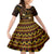 FSM Chuuk State Family Matching Off Shoulder Short Dress and Hawaiian Shirt Tribal Pattern Gold Version LT01 Daughter's Dress Gold - Polynesian Pride