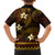 FSM Chuuk State Family Matching Short Sleeve Bodycon Dress and Hawaiian Shirt Tribal Pattern Gold Version LT01 - Polynesian Pride