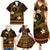 FSM Chuuk State Family Matching Summer Maxi Dress and Hawaiian Shirt Tribal Pattern Gold Version LT01 - Polynesian Pride