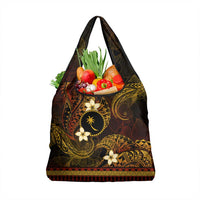 FSM Chuuk State Grocery Bag Tribal Pattern Gold Version LT01 1-pack One Size Gold - Polynesian Pride