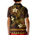 FSM Chuuk State Kid Polo Shirt Tribal Pattern Gold Version LT01 - Polynesian Pride