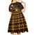 FSM Chuuk State Kid Short Sleeve Dress Tribal Pattern Gold Version LT01 - Polynesian Pride