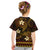 FSM Chuuk State Kid T Shirt Tribal Pattern Gold Version LT01 - Polynesian Pride