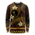 FSM Chuuk State Long Sleeve Shirt Tribal Pattern Gold Version LT01 Unisex Gold - Polynesian Pride