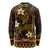 FSM Chuuk State Long Sleeve Shirt Tribal Pattern Gold Version LT01 - Polynesian Pride