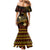 FSM Chuuk State Mermaid Dress Tribal Pattern Gold Version LT01 - Polynesian Pride