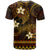 FSM Chuuk State T Shirt Tribal Pattern Gold Version LT01 - Polynesian Pride