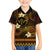 FSM Kosrae State Family Matching Tank Maxi Dress and Hawaiian Shirt Tribal Pattern Gold Version LT01 Son's Shirt Gold - Polynesian Pride