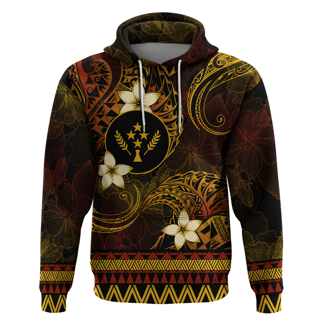 FSM Kosrae State Hoodie Tribal Pattern Gold Version LT01 Pullover Hoodie Gold - Polynesian Pride