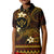 FSM Kosrae State Kid Polo Shirt Tribal Pattern Gold Version LT01 Kid Gold - Polynesian Pride