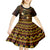 FSM Kosrae State Kid Short Sleeve Dress Tribal Pattern Gold Version LT01 - Polynesian Pride