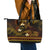 FSM Kosrae State Leather Tote Bag Tribal Pattern Gold Version LT01 - Polynesian Pride