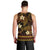 FSM Kosrae State Men Tank Top Tribal Pattern Gold Version LT01 - Polynesian Pride