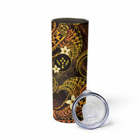 FSM Kosrae State Skinny Tumbler Tribal Pattern Gold Version