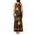 FSM Kosrae State Tank Maxi Dress Tribal Pattern Gold Version LT01 - Polynesian Pride