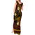 FSM Kosrae State Tank Maxi Dress Tribal Pattern Gold Version LT01 - Polynesian Pride