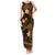 FSM Pohnpei State Family Matching Tank Maxi Dress and Hawaiian Shirt Tribal Pattern Gold Version LT01 Mom's Dress Gold - Polynesian Pride