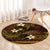 FSM Pohnpei State Round Carpet Tribal Pattern Gold Version