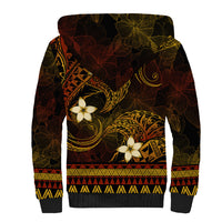 FSM Pohnpei State Sherpa Hoodie Tribal Pattern Gold Version LT01 - Polynesian Pride
