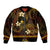 FSM Pohnpei State Sleeve Zip Bomber Jacket Tribal Pattern Gold Version LT01 Unisex Gold - Polynesian Pride