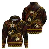 FSM Pohnpei State Zip Hoodie Tribal Pattern Gold Version LT01 - Polynesian Pride