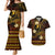 FSM Yap State Couples Matching Mermaid Dress and Hawaiian Shirt Tribal Pattern Gold Version LT01 Gold - Polynesian Pride