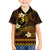 FSM Yap State Family Matching Long Sleeve Bodycon Dress and Hawaiian Shirt Tribal Pattern Gold Version LT01 Son's Shirt Gold - Polynesian Pride