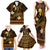 FSM Yap State Family Matching Tank Maxi Dress and Hawaiian Shirt Tribal Pattern Gold Version LT01 - Polynesian Pride