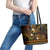 FSM Yap State Leather Tote Bag Tribal Pattern Gold Version