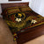 FSM Yap State Quilt Bed Set Tribal Pattern Gold Version