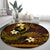 FSM Yap State Round Carpet Tribal Pattern Gold Version