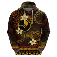 FSM Yap State Zip Hoodie Tribal Pattern Gold Version LT01 - Polynesian Pride