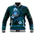 FSM Culture Day Baseball Jacket Tribal Pattern Ocean Version LT01 Unisex Blue - Polynesian Pride