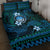 FSM Culture Day Quilt Bed Set Tribal Pattern Ocean Version