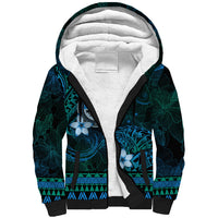 FSM Culture Day Sherpa Hoodie Tribal Pattern Ocean Version LT01 Unisex Blue - Polynesian Pride