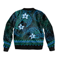 FSM Culture Day Sleeve Zip Bomber Jacket Tribal Pattern Ocean Version LT01 - Polynesian Pride