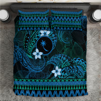 FSM Chuuk State Bedding Set Tribal Pattern Ocean Version LT01 Blue - Polynesian Pride