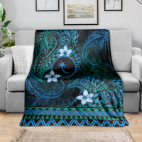 FSM Chuuk State Blanket Tribal Pattern Ocean Version LT01 - Polynesian Pride