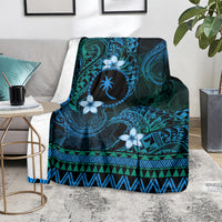 FSM Chuuk State Blanket Tribal Pattern Ocean Version LT01 - Polynesian Pride